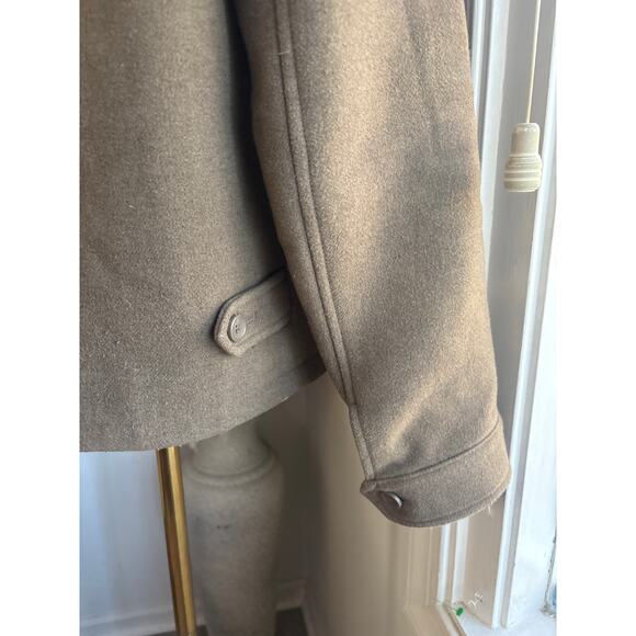 Uniqlo Single Collar Short Zip Jacket Unisex XS Minimalist Peacoat Bomber Coat - Picture 10 of 11